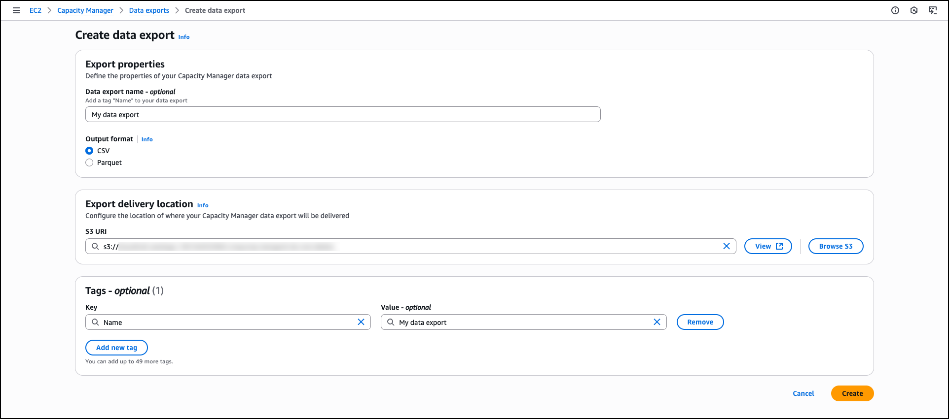 Data Export Configuration