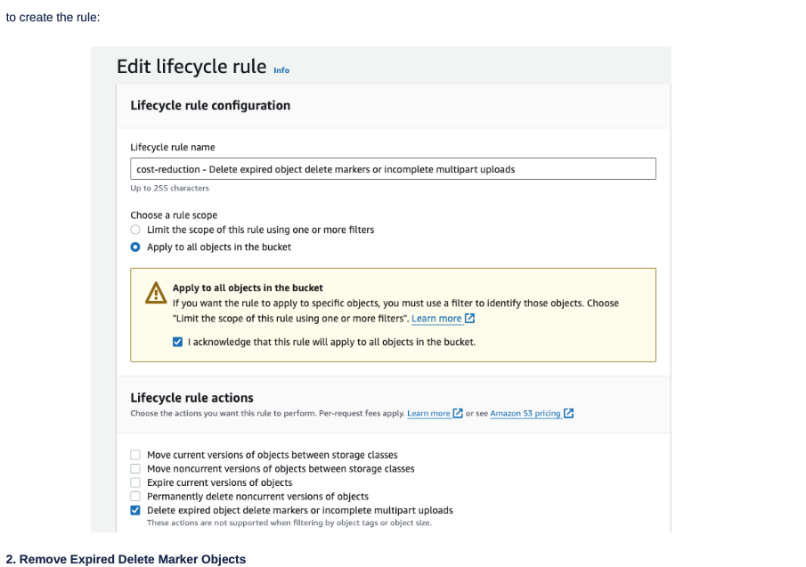 Lifecycle Rule Configuration